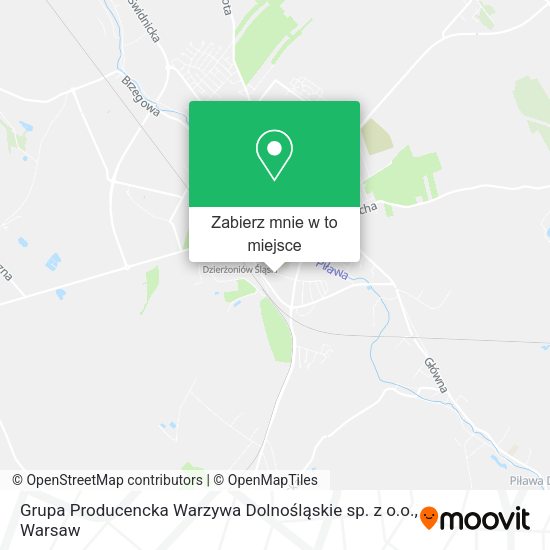 Mapa Grupa Producencka Warzywa Dolnośląskie sp. z o.o.