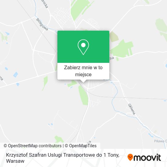 Mapa Krzysztof Szafran Uslugi Transportowe do 1 Tony