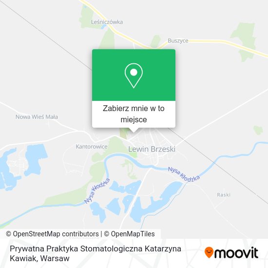 Mapa Prywatna Praktyka Stomatologiczna Katarzyna Kawiak