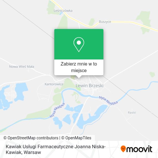 Mapa Kawiak Usługi Farmaceutyczne Joanna Niska-Kawiak