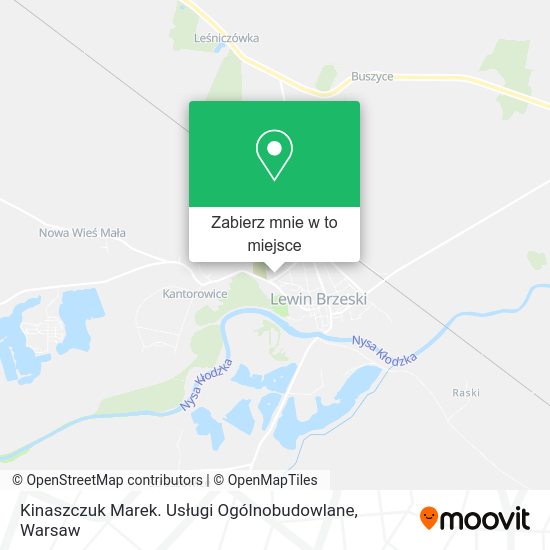 Mapa Kinaszczuk Marek. Usługi Ogólnobudowlane