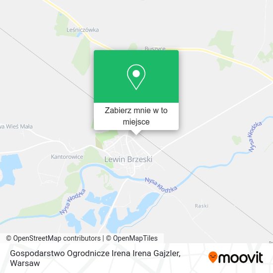 Mapa Gospodarstwo Ogrodnicze Irena Irena Gajzler