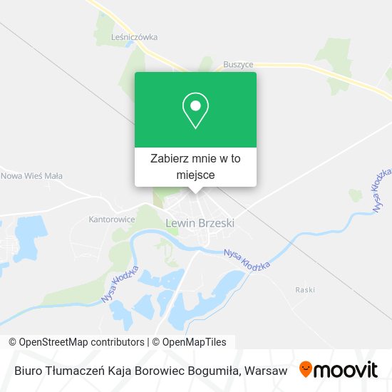 Mapa Biuro Tłumaczeń Kaja Borowiec Bogumiła