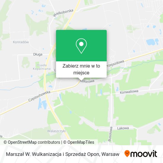 Mapa Marszał W. Wulkanizacja i Sprzedaż Opon