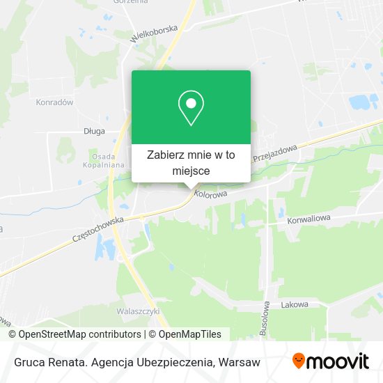 Mapa Gruca Renata. Agencja Ubezpieczenia