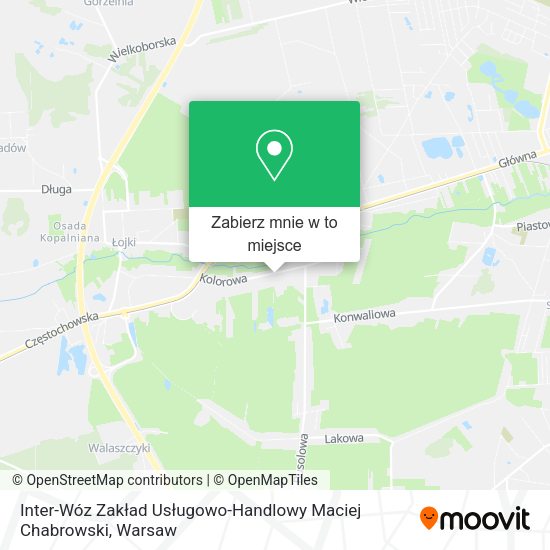 Mapa Inter-Wóz Zakład Usługowo-Handlowy Maciej Chabrowski