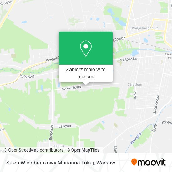 Mapa Sklep Wielobranzowy Marianna Tukaj