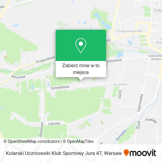 Mapa Kolarski Uczniowski Klub Sportowy Jura 47