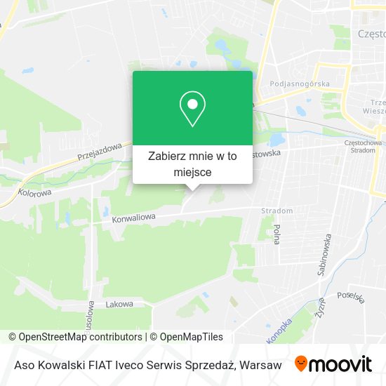 Mapa Aso Kowalski FIAT Iveco Serwis Sprzedaż