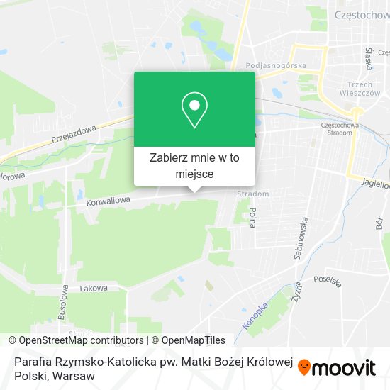 Mapa Parafia Rzymsko-Katolicka pw. Matki Bożej Królowej Polski