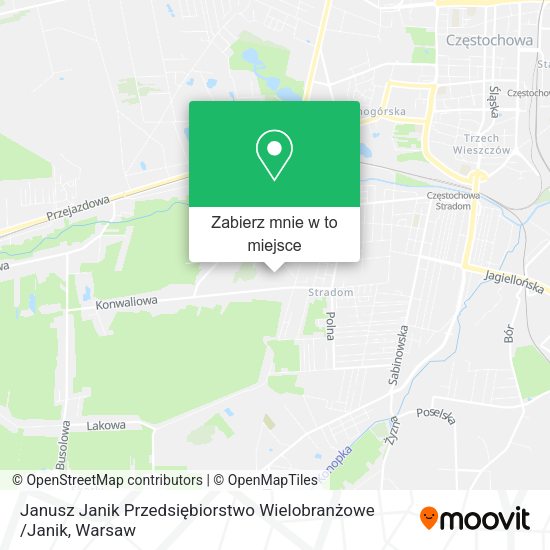 Mapa Janusz Janik Przedsiębiorstwo Wielobranżowe /Janik