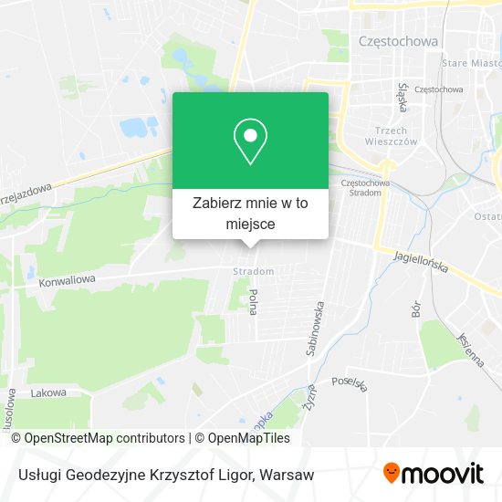 Mapa Usługi Geodezyjne Krzysztof Ligor