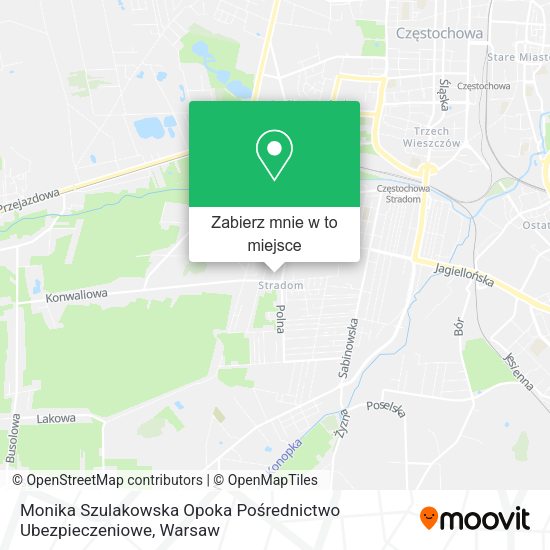 Mapa Monika Szulakowska Opoka Pośrednictwo Ubezpieczeniowe