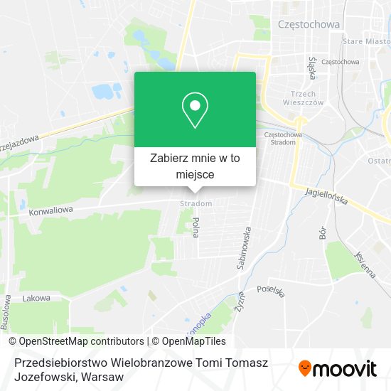 Mapa Przedsiebiorstwo Wielobranzowe Tomi Tomasz Jozefowski