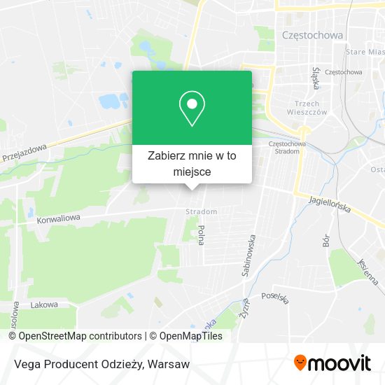 Mapa Vega Producent Odzieży