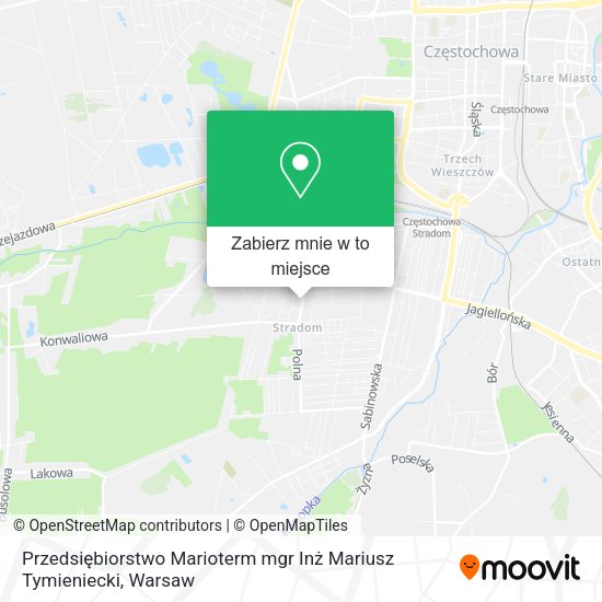 Mapa Przedsiębiorstwo Marioterm mgr Inż Mariusz Tymieniecki