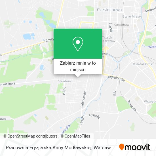 Mapa Pracownia Fryzjerska Anny Modławskiej