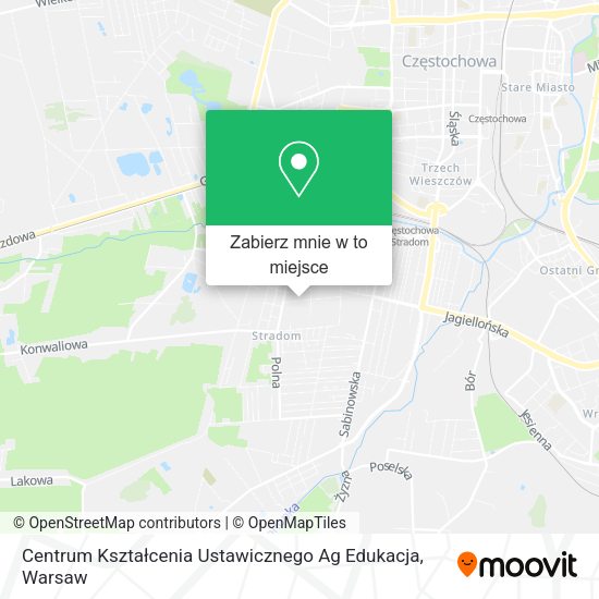 Mapa Centrum Kształcenia Ustawicznego Ag Edukacja