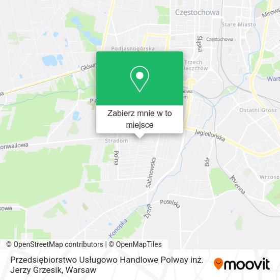 Mapa Przedsiębiorstwo Usługowo Handlowe Polway inż. Jerzy Grzesik