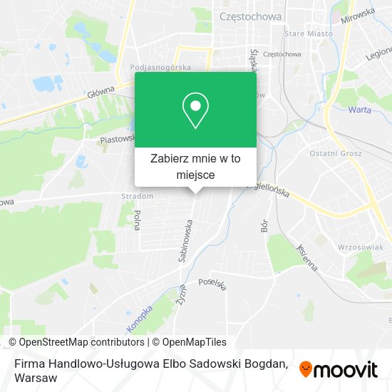 Mapa Firma Handlowo-Usługowa Elbo Sadowski Bogdan