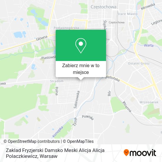 Mapa Zaklad Fryzjerski Damsko Meski Alicja Alicja Polaczkiewicz