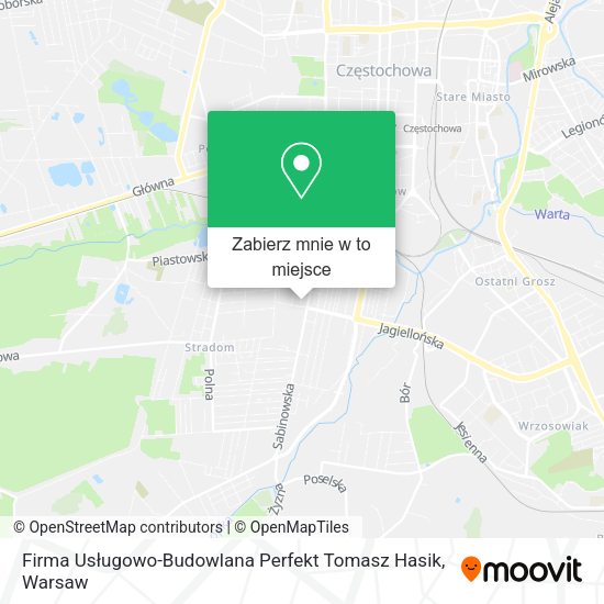 Mapa Firma Usługowo-Budowlana Perfekt Tomasz Hasik