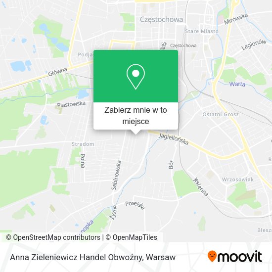 Mapa Anna Zieleniewicz Handel Obwoźny