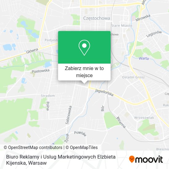 Mapa Biuro Reklamy i Uslug Marketingowych Elzbieta Kijenska