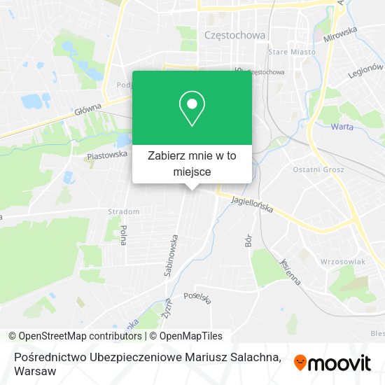 Mapa Pośrednictwo Ubezpieczeniowe Mariusz Salachna