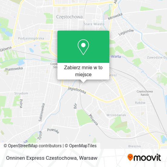 Mapa Onninen Express Czestochowa