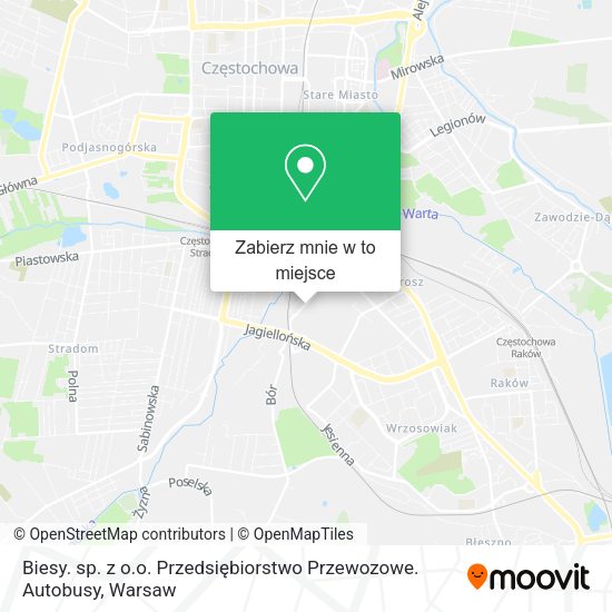 Mapa Biesy. sp. z o.o. Przedsiębiorstwo Przewozowe. Autobusy