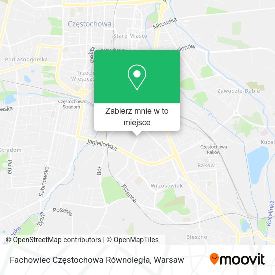 Mapa Fachowiec Częstochowa Równoległa