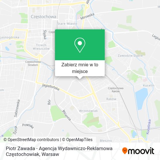 Mapa Piotr Zawada - Agencja Wydawniczo-Reklamowa Częstochowiak