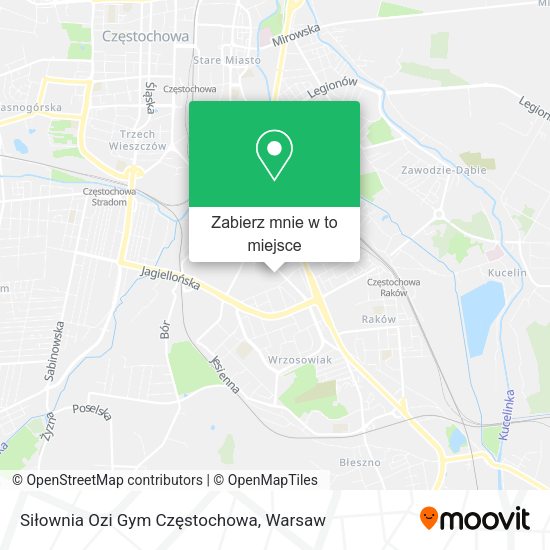 Mapa Siłownia Ozi Gym Częstochowa