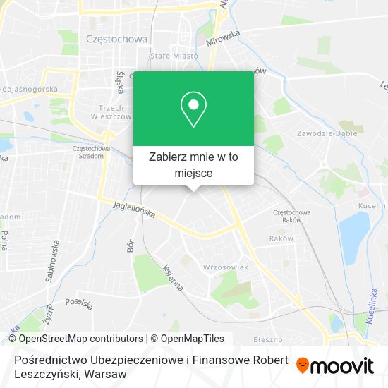 Mapa Pośrednictwo Ubezpieczeniowe i Finansowe Robert Leszczyński