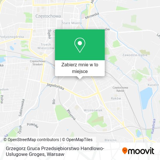 Mapa Grzegorz Gruca Przedsiębiorstwo Handlowo-Usługowe Groges