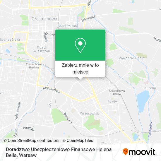 Mapa Doradztwo Ubezpieczeniowo Finansowe Helena Bella