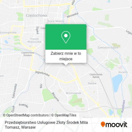 Mapa Przedsiębiorstwo Usługowe Złoty Środek Mila Tomasz