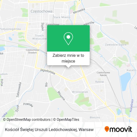 Mapa Kościół Świętej Urszuli Ledóchowskiej