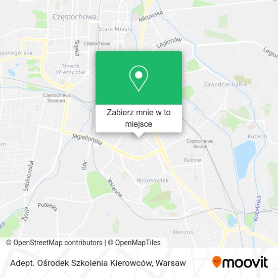 Mapa Adept. Ośrodek Szkolenia Kierowców