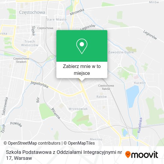 Mapa Szkoła Podstawowa z Oddziałami Integracyjnymi nr 17