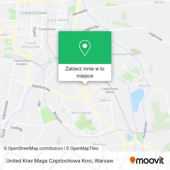 Mapa United Krav Maga Częstochowa Kmc