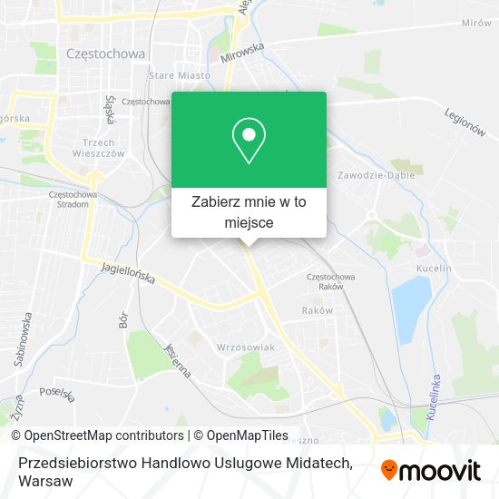 Mapa Przedsiebiorstwo Handlowo Uslugowe Midatech