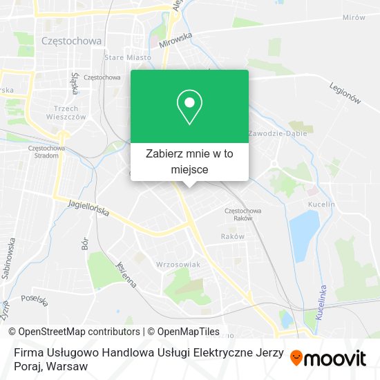 Mapa Firma Usługowo Handlowa Usługi Elektryczne Jerzy Poraj