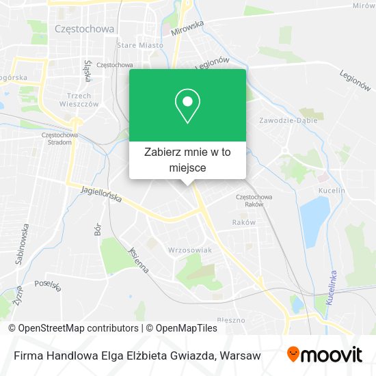 Mapa Firma Handlowa Elga Elżbieta Gwiazda