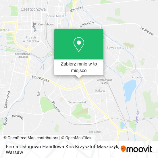 Mapa Firma Usługowo Handlowa Kris Krzysztof Maszczyk