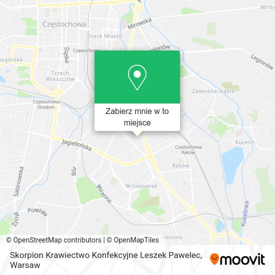 Mapa Skorpion Krawiectwo Konfekcyjne Leszek Pawelec