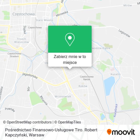 Mapa Pośrednictwo Finansowo-Usługowe Tiro. Robert Kapczyński