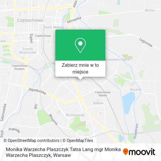 Mapa Monika Warzecha Plaszczyk Tatra Lang mgr Monika Warzecha Plaszczyk