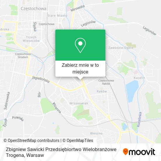 Mapa Zbigniew Sawicki Przedsiębiortwo Wielobranżowe Trogena